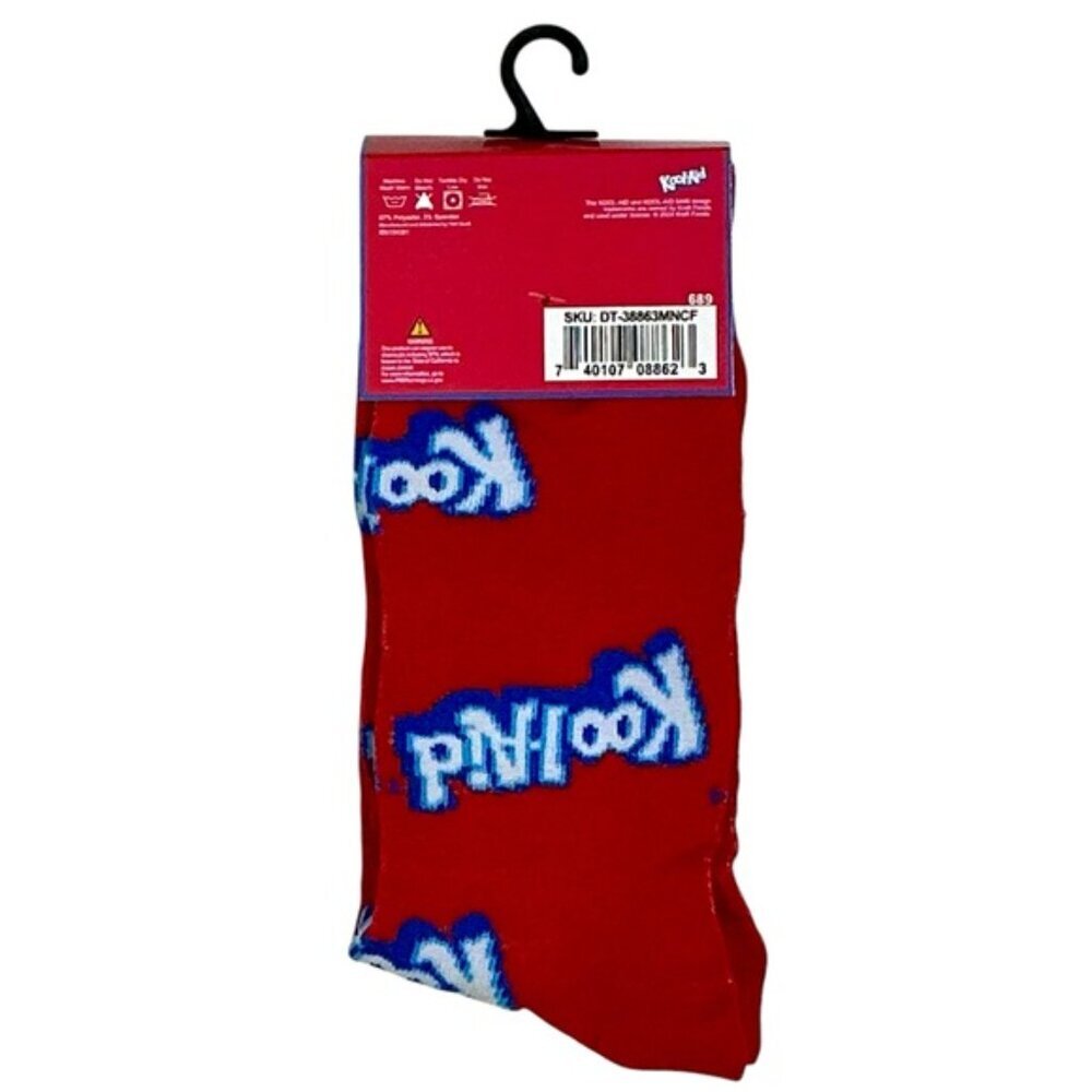 Kool Aid Crew Socks Mens Novelty Funny by Odd Sox Red Unisex OS Shoe Size 6-12 - Picture 7 of 14